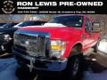 Red 2009 Ford F250 Super Duty XLT SuperCab 4x4