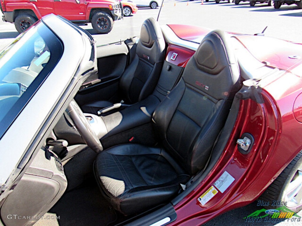 Black Interior 2009 Saturn Sky Red Line Ruby Red Special Edition Roadster Photo #143692239