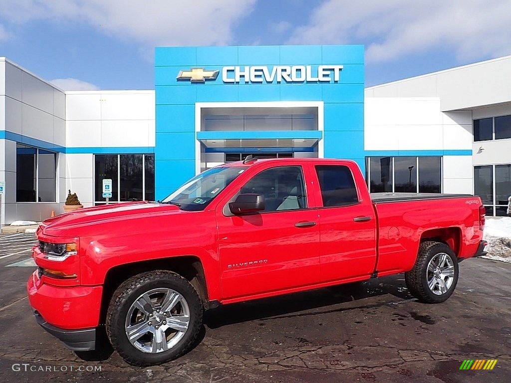 Red Hot 2016 Chevrolet Silverado 1500 WT Double Cab 4x4 Exterior Photo #143693154