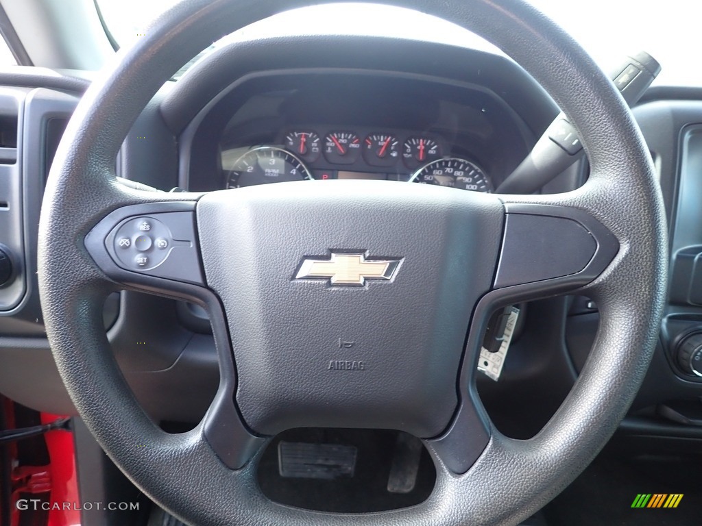 2016 Chevrolet Silverado 1500 WT Double Cab 4x4 Dark Ash/Jet Black Steering Wheel Photo #143693700
