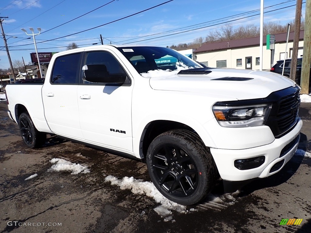 2022 1500 Laramie Crew Cab 4x4 - Ivory White Tri-Coat Pearl / Black photo #7