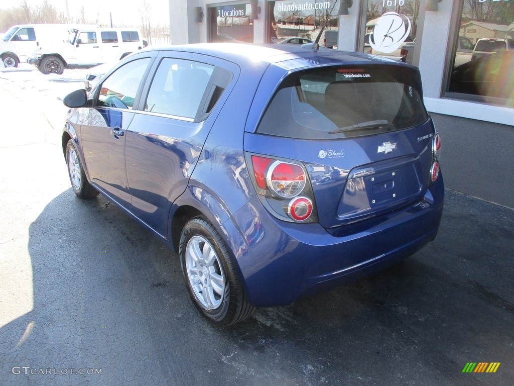 2013 Sonic LT Hatch - Blue Topaz Metallic / Jet Black/Brick photo #3