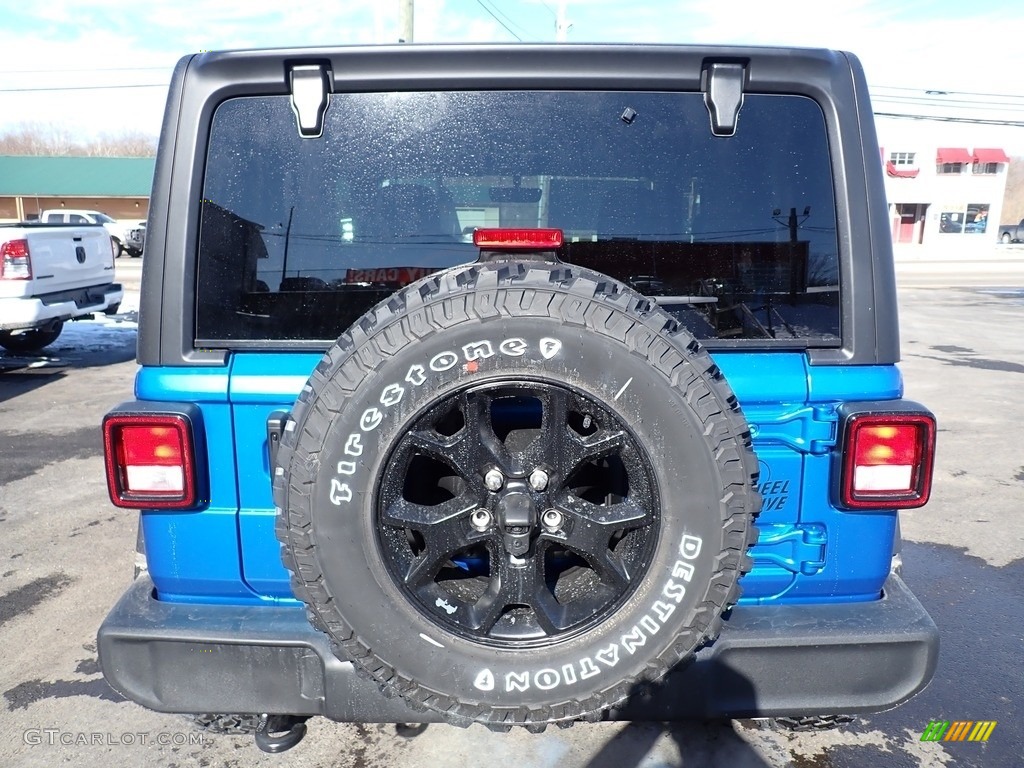 2022 Wrangler Willys 4x4 - Hydro Blue Pearl / Black photo #4
