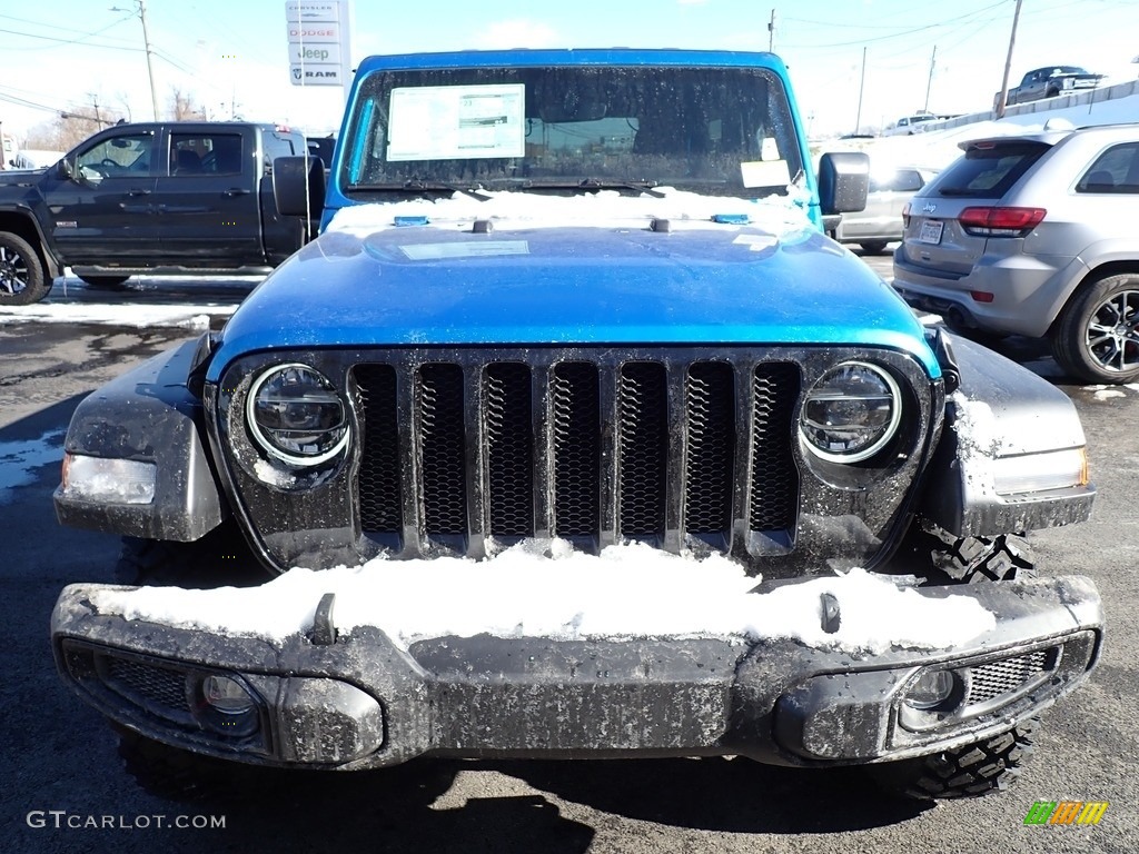 2022 Wrangler Willys 4x4 - Hydro Blue Pearl / Black photo #9