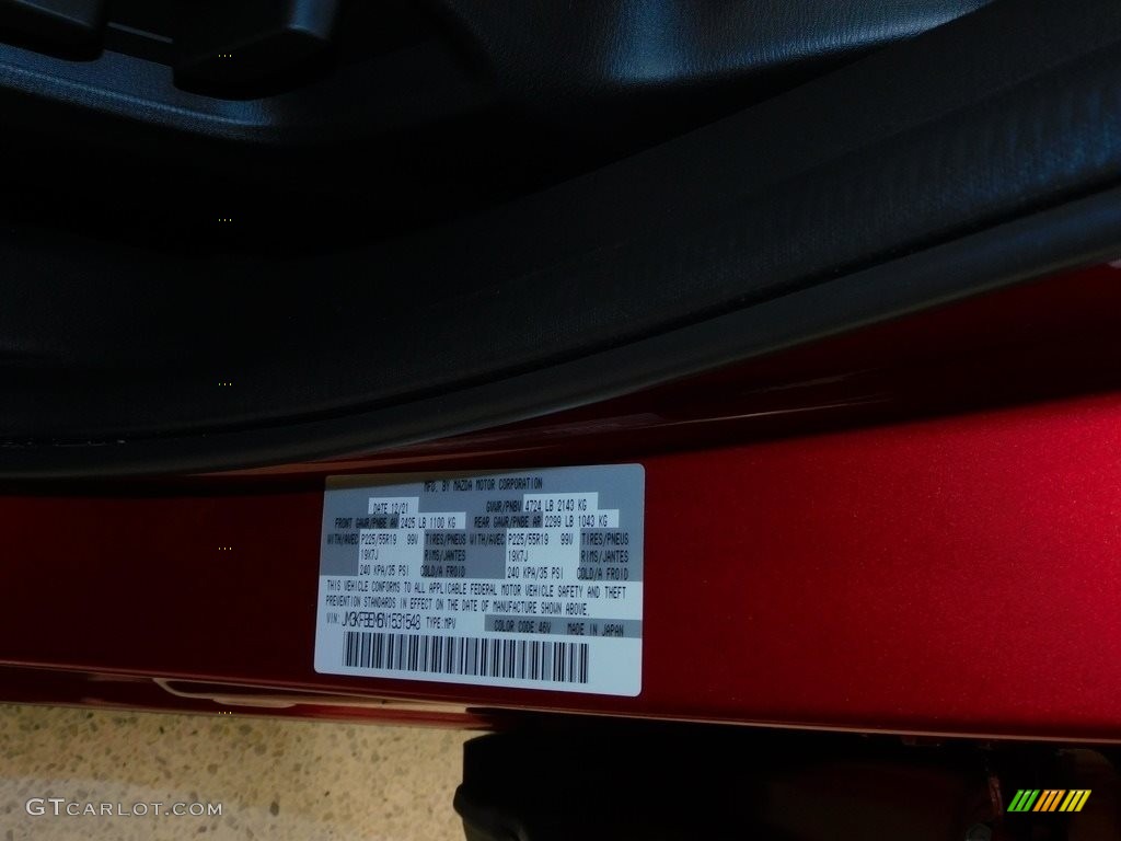 2022 CX-5 Color Code 46V for Soul Red Crystal Metallic Photo #143696226