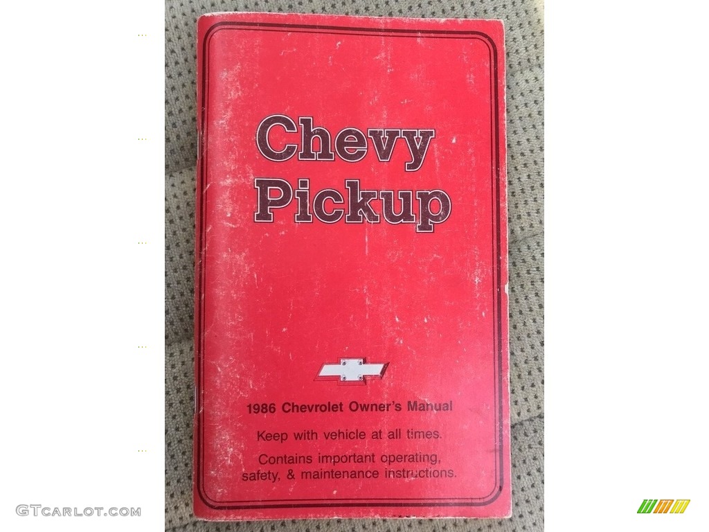 1986 Chevrolet C/K K10 Custom Deluxe Regular Cab 4x4 Books/Manuals Photos