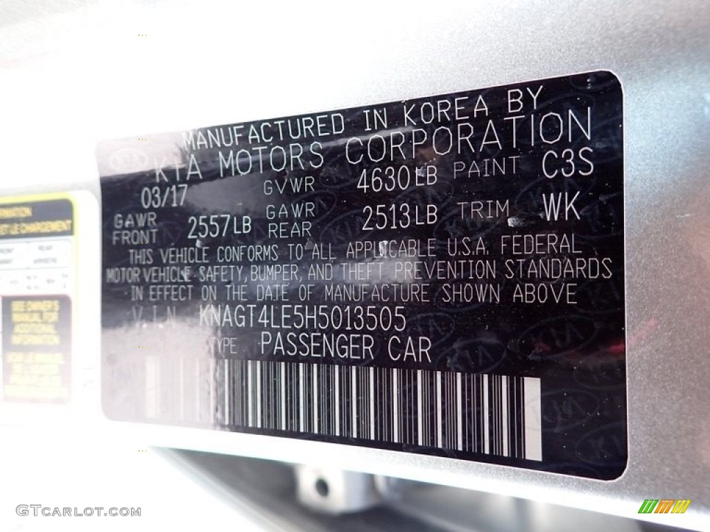2017 Optima Color Code C3S for Aluminum Silver Photo #143697441