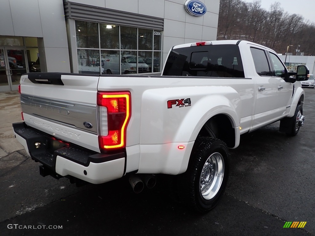 2019 F450 Super Duty Limited Crew Cab 4x4 - White Platinum Metallic Tri-Coat / Camelback photo #2