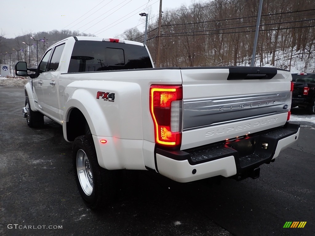 2019 F450 Super Duty Limited Crew Cab 4x4 - White Platinum Metallic Tri-Coat / Camelback photo #4