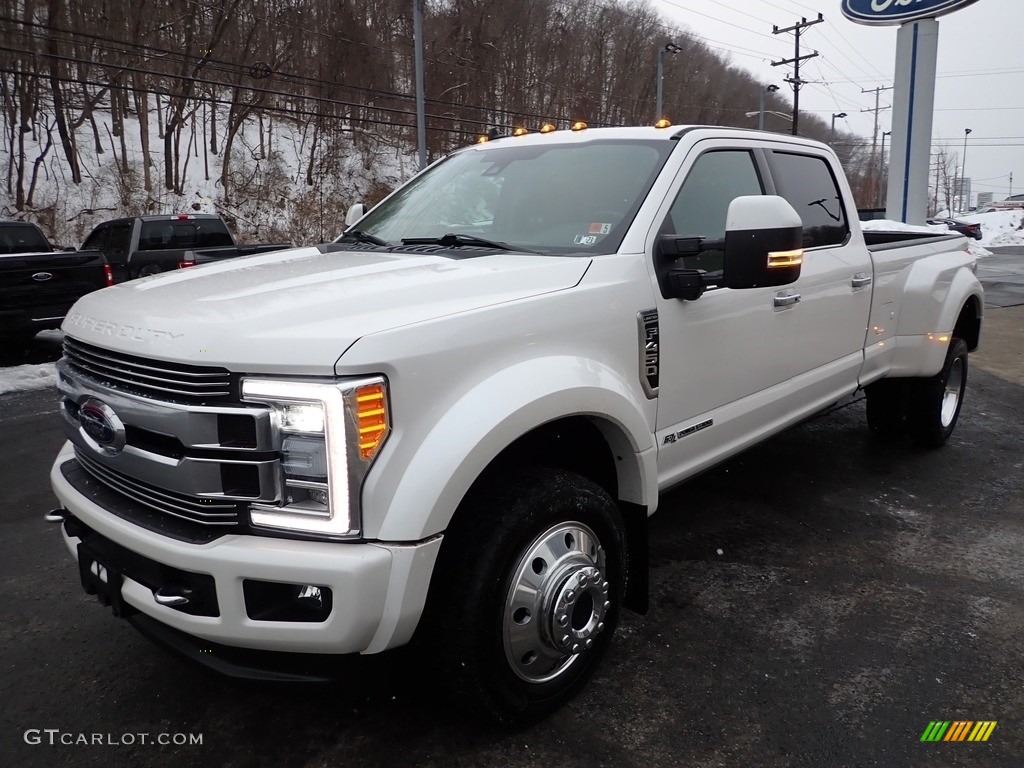 2019 F450 Super Duty Limited Crew Cab 4x4 - White Platinum Metallic Tri-Coat / Camelback photo #6