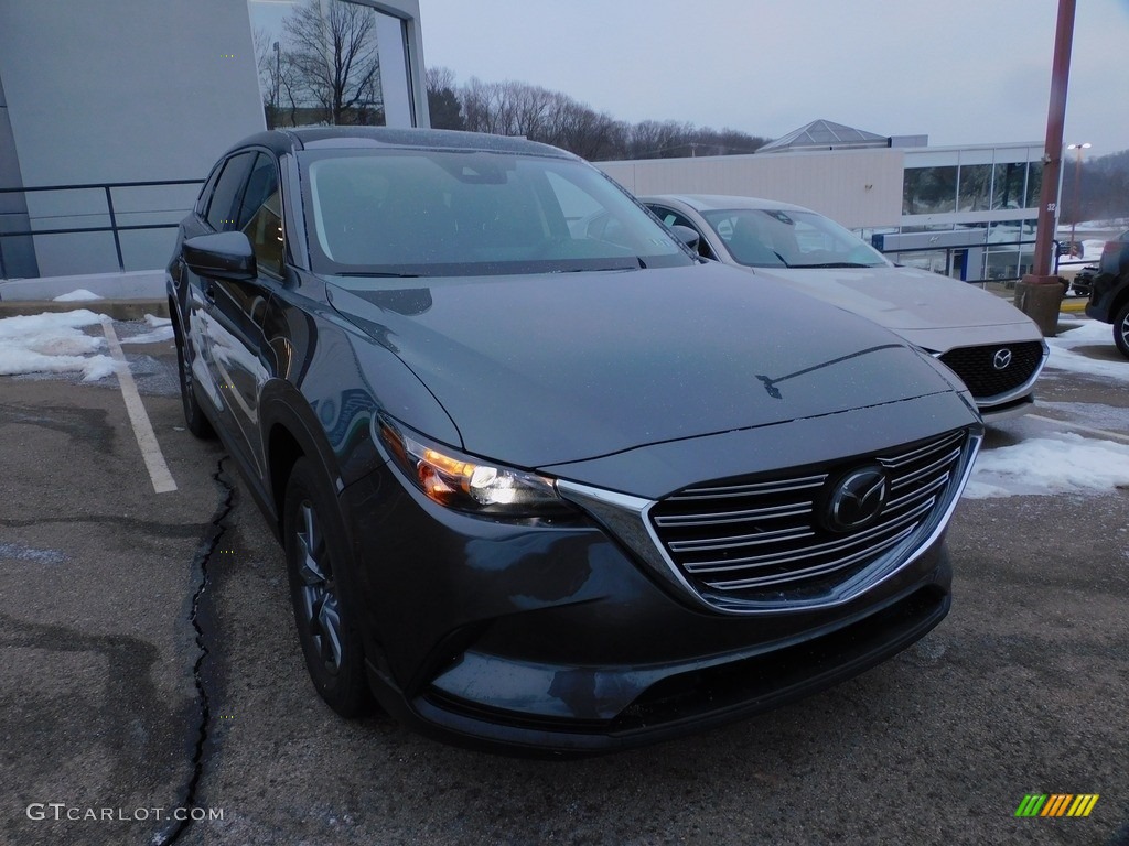 Machine Gray Metallic 2022 Mazda CX-9 Touring AWD Exterior Photo #143697981