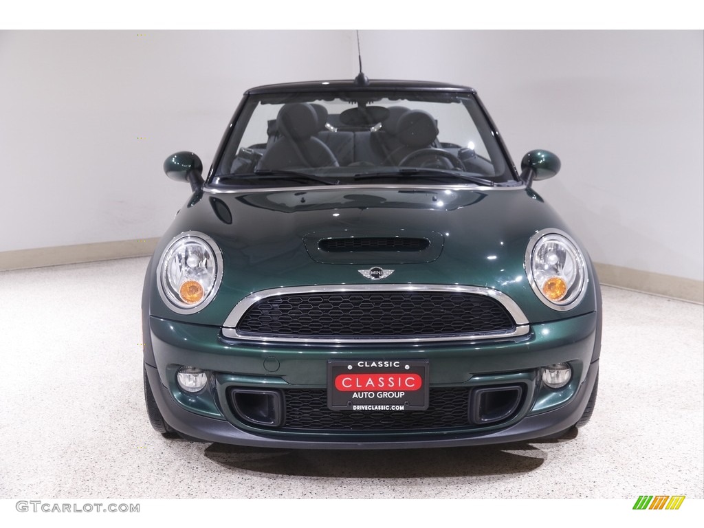 2014 Cooper S Convertible - British Racing Green II Metallic / Carbon Black photo #3