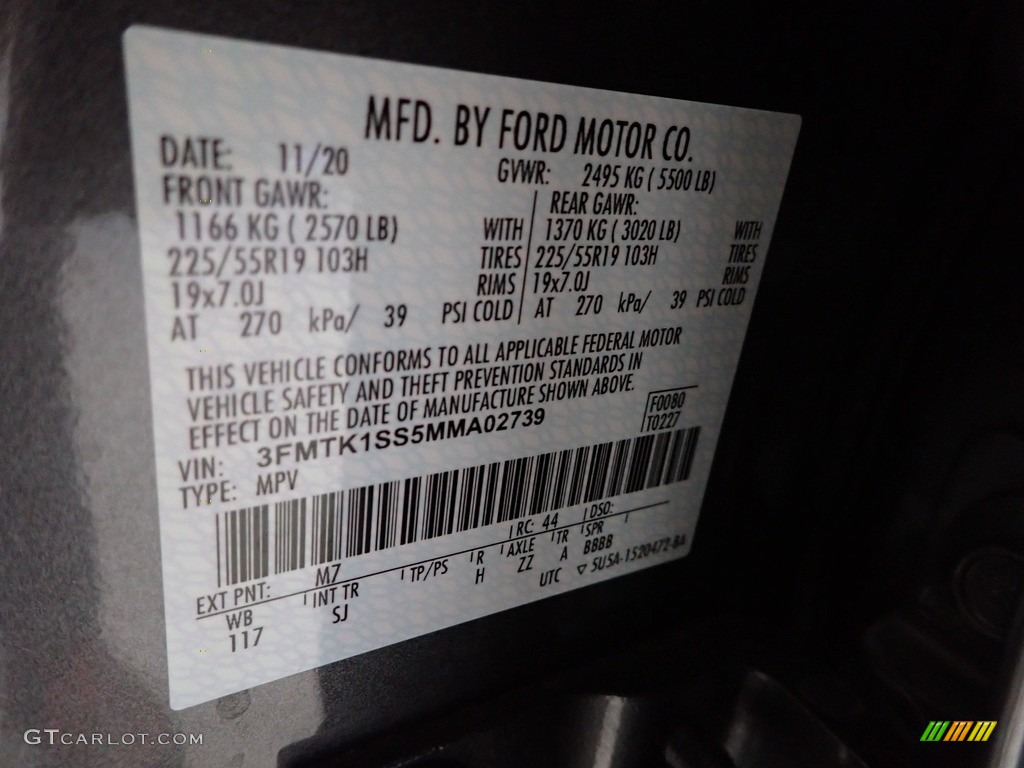 2021 Ford Mustang Mach-E Select eAWD Color Code Photos