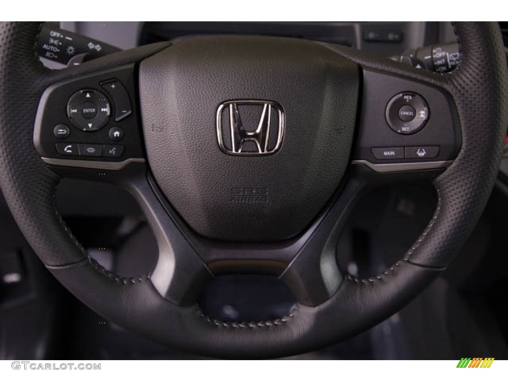 2022 Honda Passport EX-L Black Steering Wheel Photo #143702349
