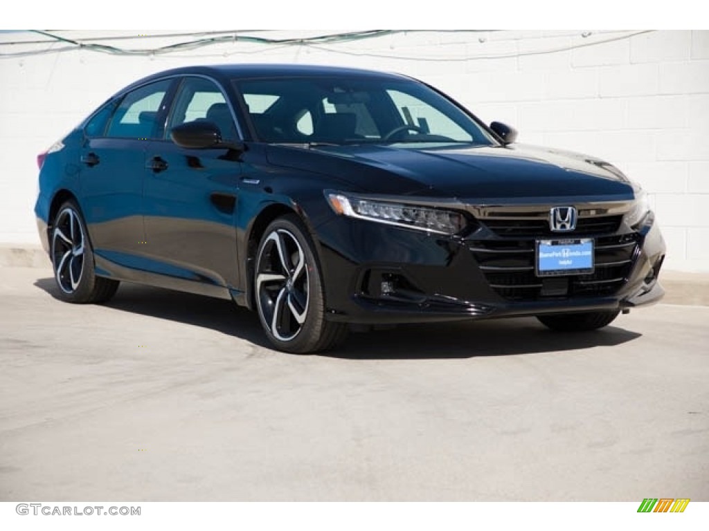 Crystal Black Pearl 2022 Honda Accord Sport Hybrid Exterior Photo 