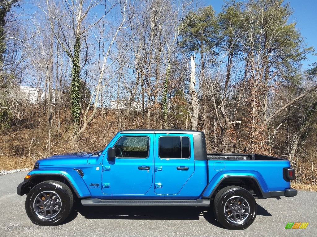 2021 Gladiator Overland 4x4 - Hydro Blue Pearl / Black photo #1