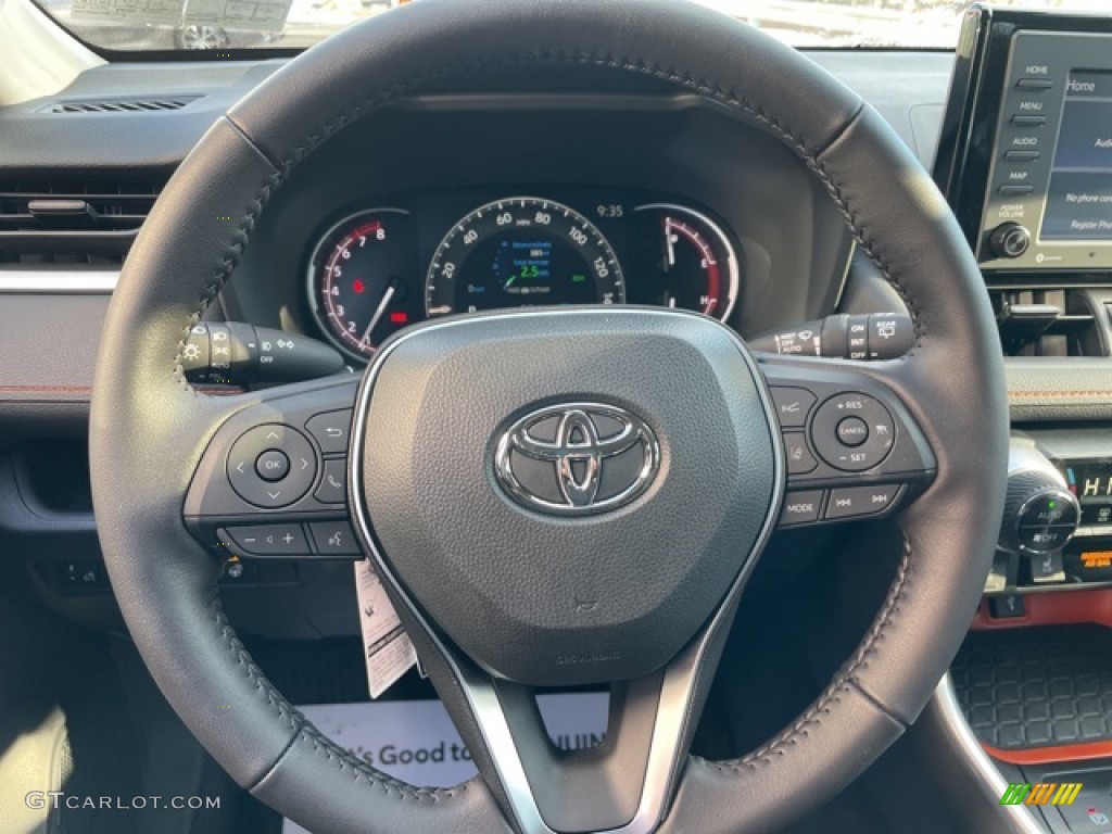 2022 Toyota RAV4 Adventure AWD Black Steering Wheel Photo #143703325