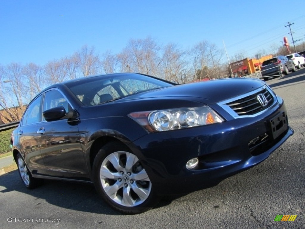 2008 Accord EX-L V6 Sedan - Royal Blue Pearl / Gray photo #1