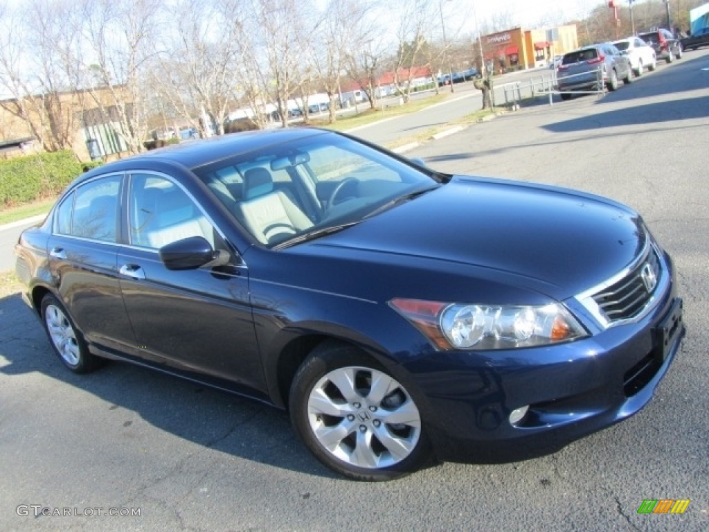 2008 Accord EX-L V6 Sedan - Royal Blue Pearl / Gray photo #3