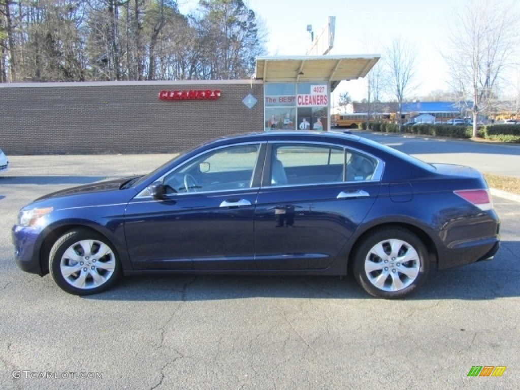 2008 Accord EX-L V6 Sedan - Royal Blue Pearl / Gray photo #7