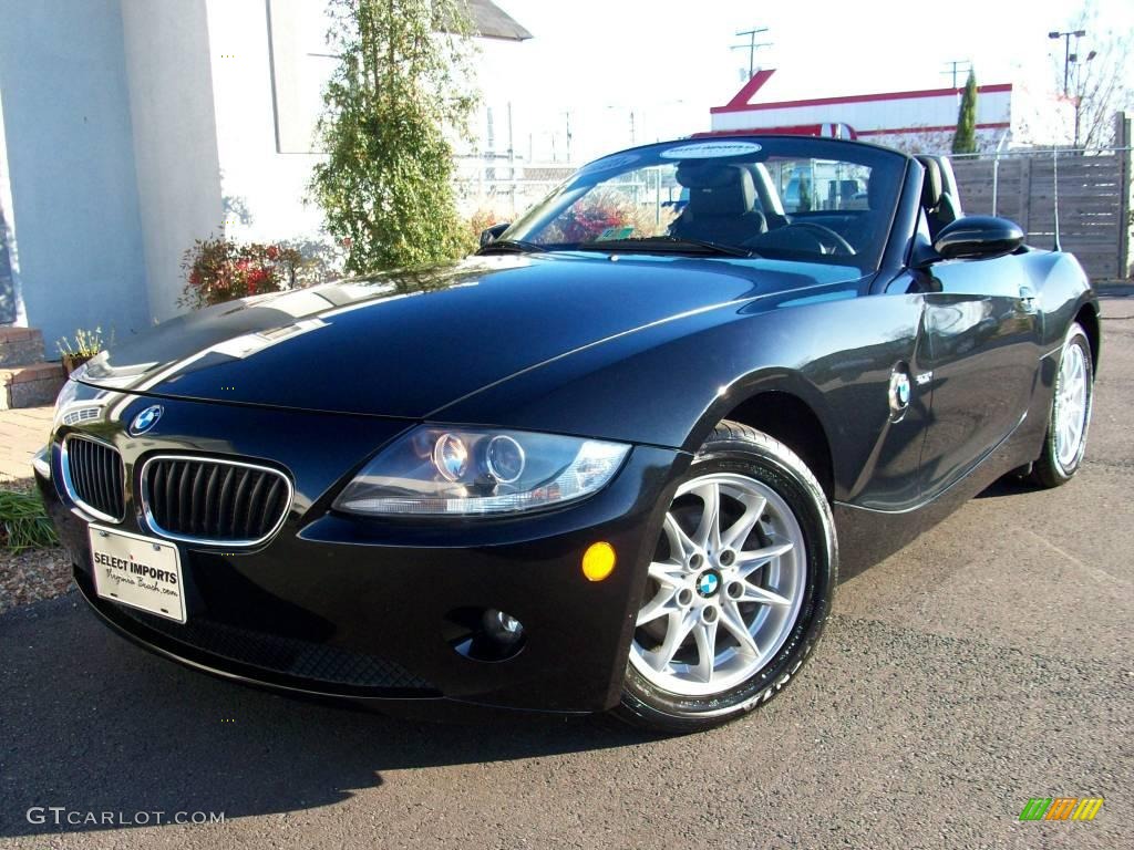 2005 Z4 2.5i Roadster - Jet Black / Pearl Grey photo #1