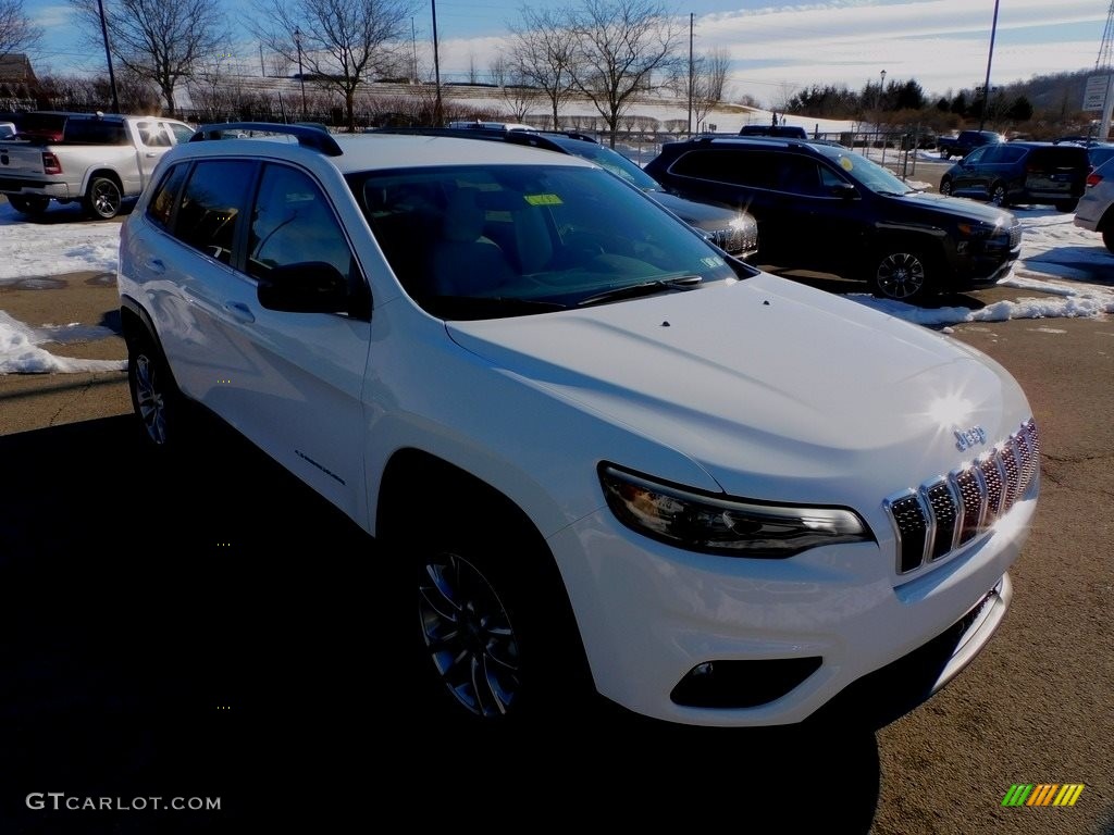 Bright White 2022 Jeep Cherokee Latitude Lux 4x4 Exterior Photo #143704144