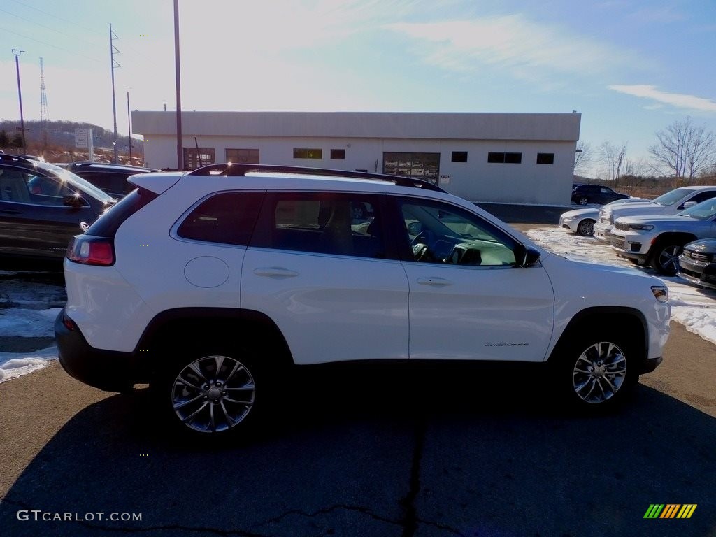 Bright White 2022 Jeep Cherokee Latitude Lux 4x4 Exterior Photo #143704165