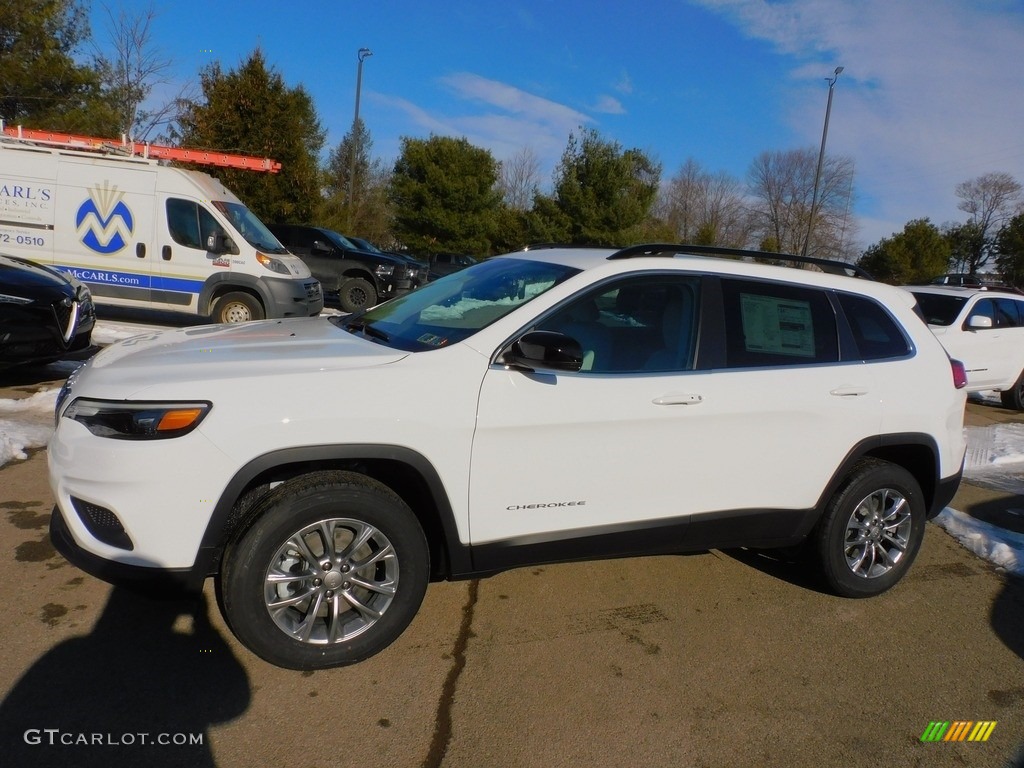 Bright White 2022 Jeep Cherokee Latitude Lux 4x4 Exterior Photo #143704297