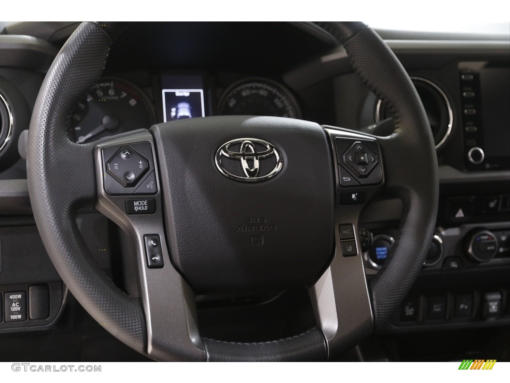 2021 Toyota Tacoma TRD Sport Double Cab 4x4 Black Steering Wheel Photo #143705038