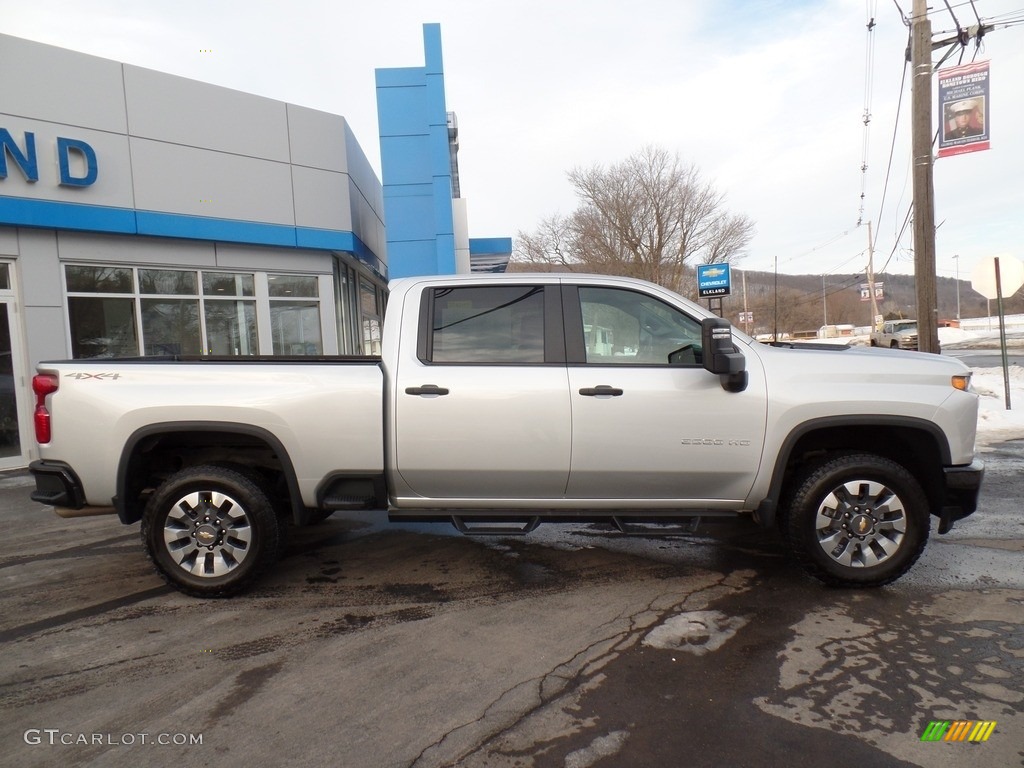 Silver Ice Metallic 2022 Chevrolet Silverado 2500HD Custom Crew Cab 4x4 Exterior Photo #143705842