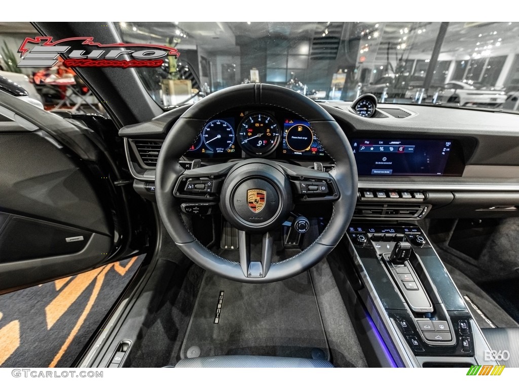 2022 Porsche 911 Carrera S Black Steering Wheel Photo #143706175