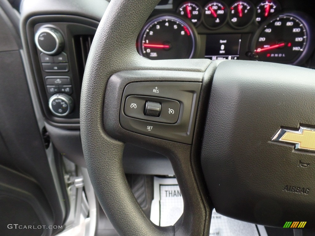 2022 Chevrolet Silverado 2500HD Custom Crew Cab 4x4 Jet Black Steering Wheel Photo #143706238