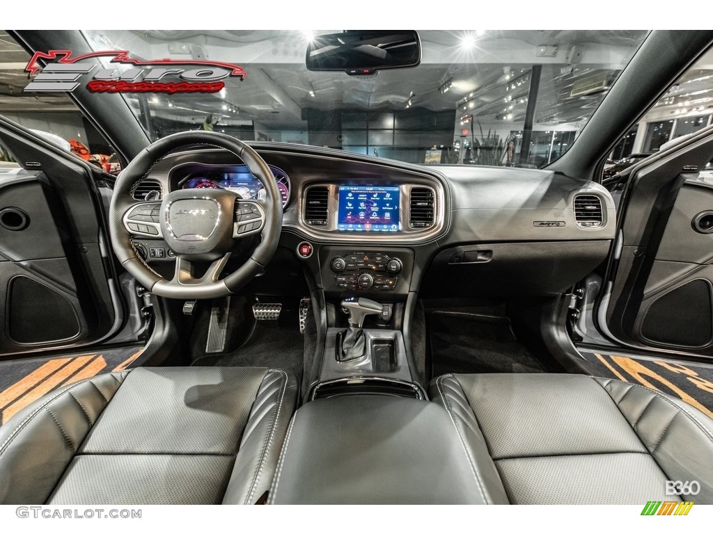 Black Interior 2021 Dodge Charger SRT Hellcat Widebody Photo #143707993