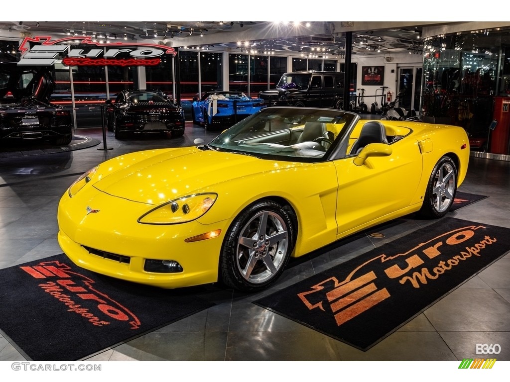 2006 Corvette Convertible - Velocity Yellow / Ebony Black photo #34
