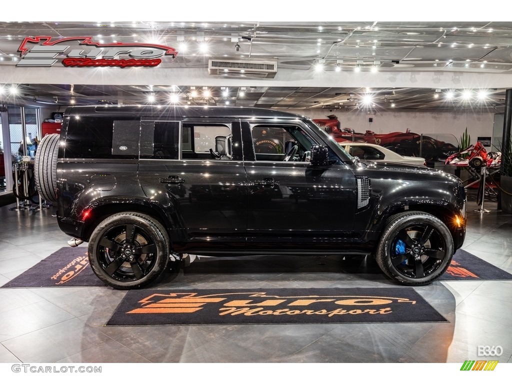 Santorini Black Metallic 2022 Land Rover Defender 110 Bond Edition/007 Exterior Photo #143708896