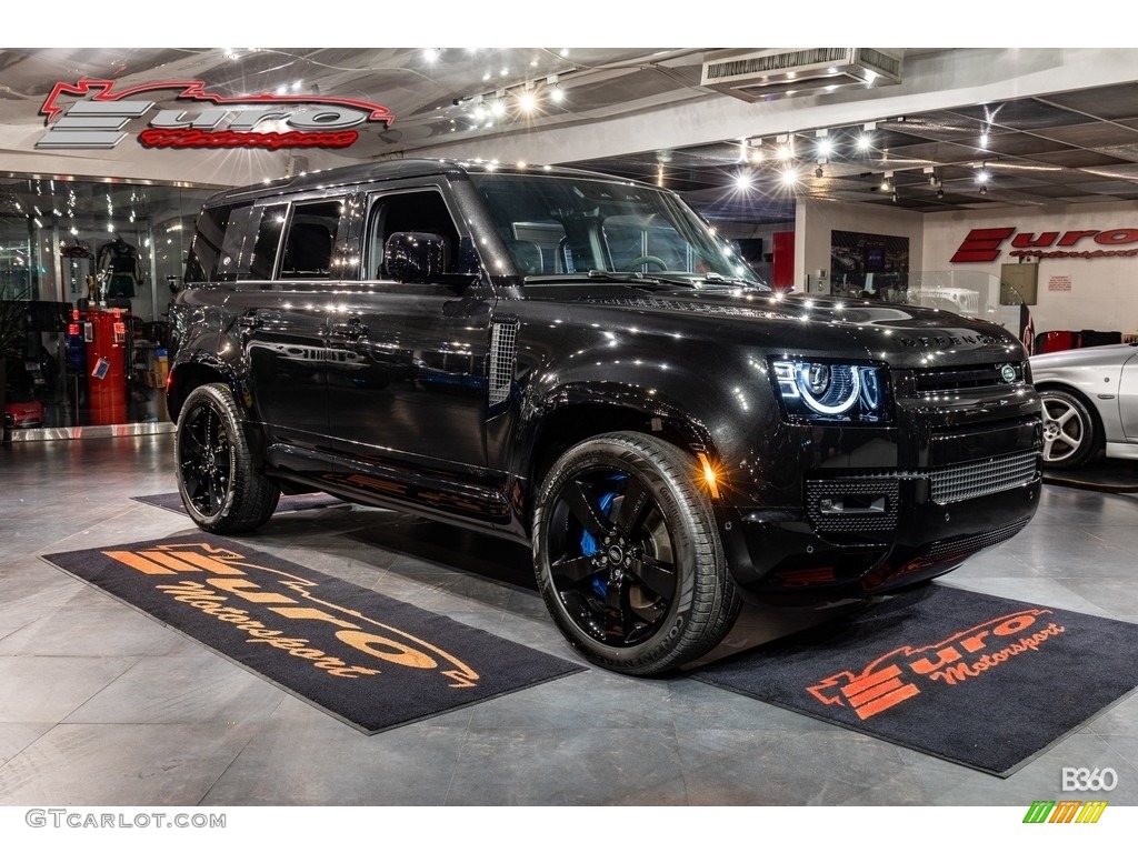 Santorini Black Metallic 2022 Land Rover Defender 110 Bond Edition/007 Exterior Photo #143708902