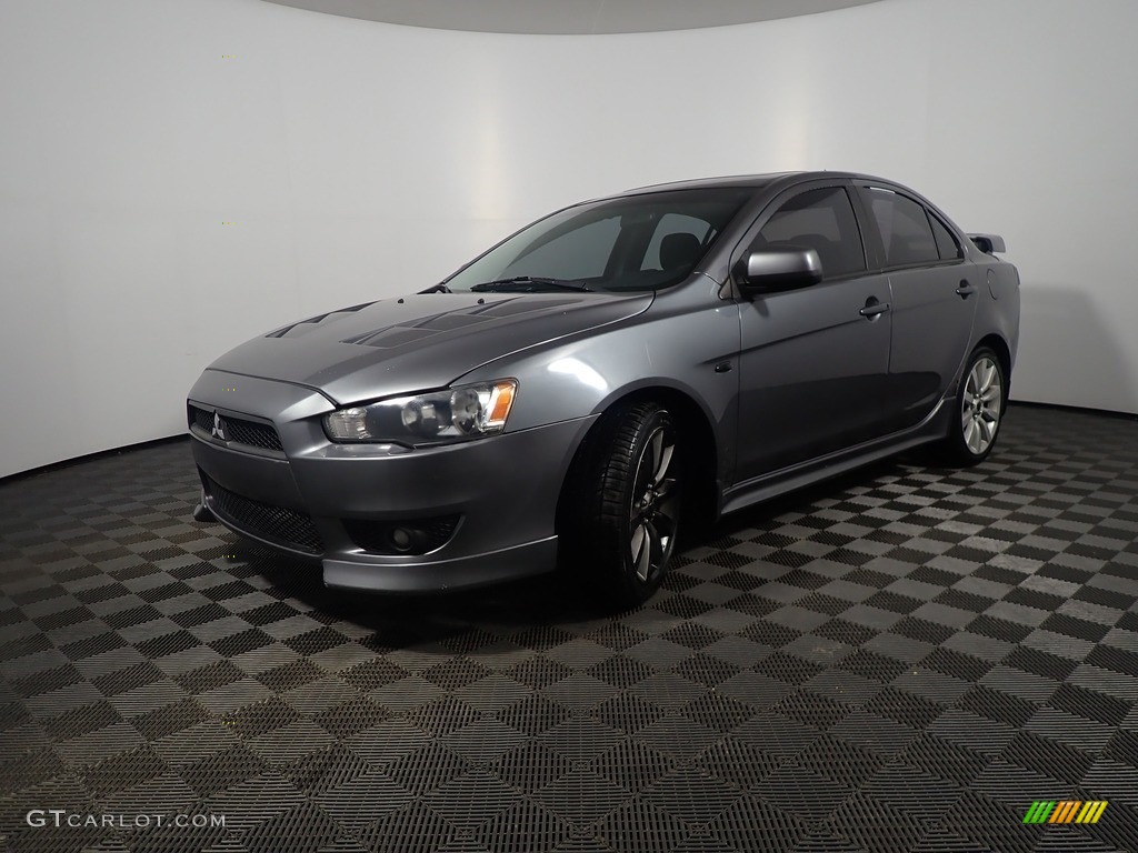 2010 Lancer GTS - Graphite Gray Pearl / Black photo #8