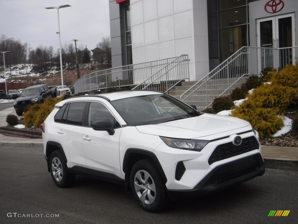 2019 RAV4 LE AWD - Super White / Black photo #1