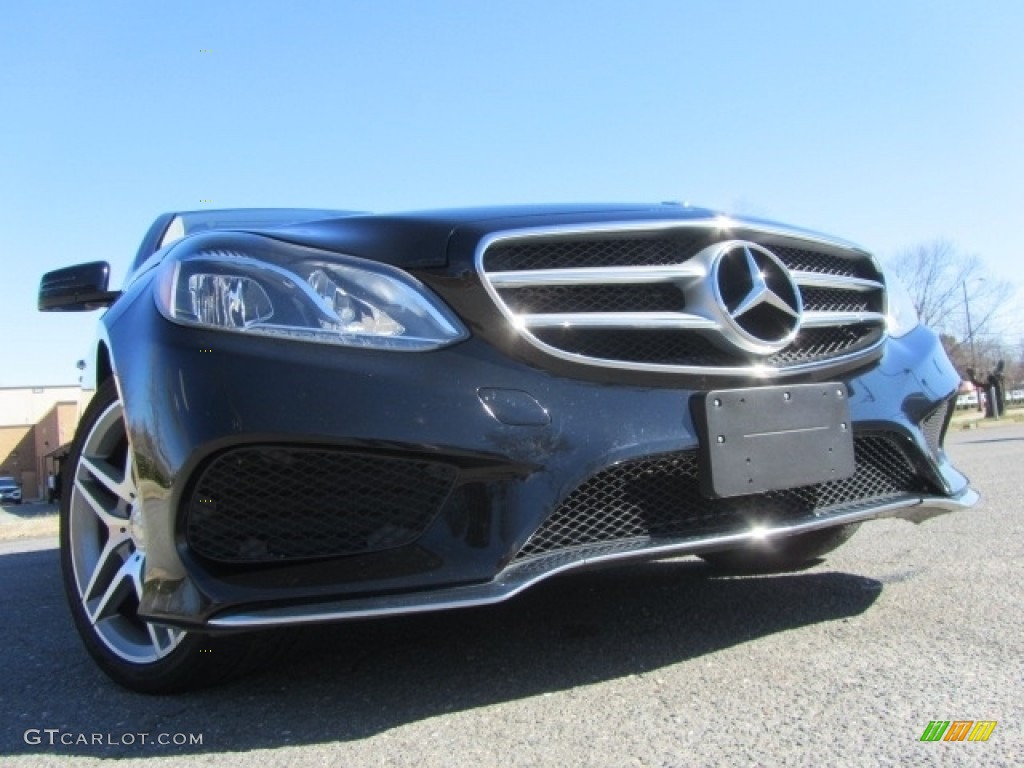 2014 E 350 4Matic Sport Sedan - Black / Silk Beige/Espresso Brown photo #2