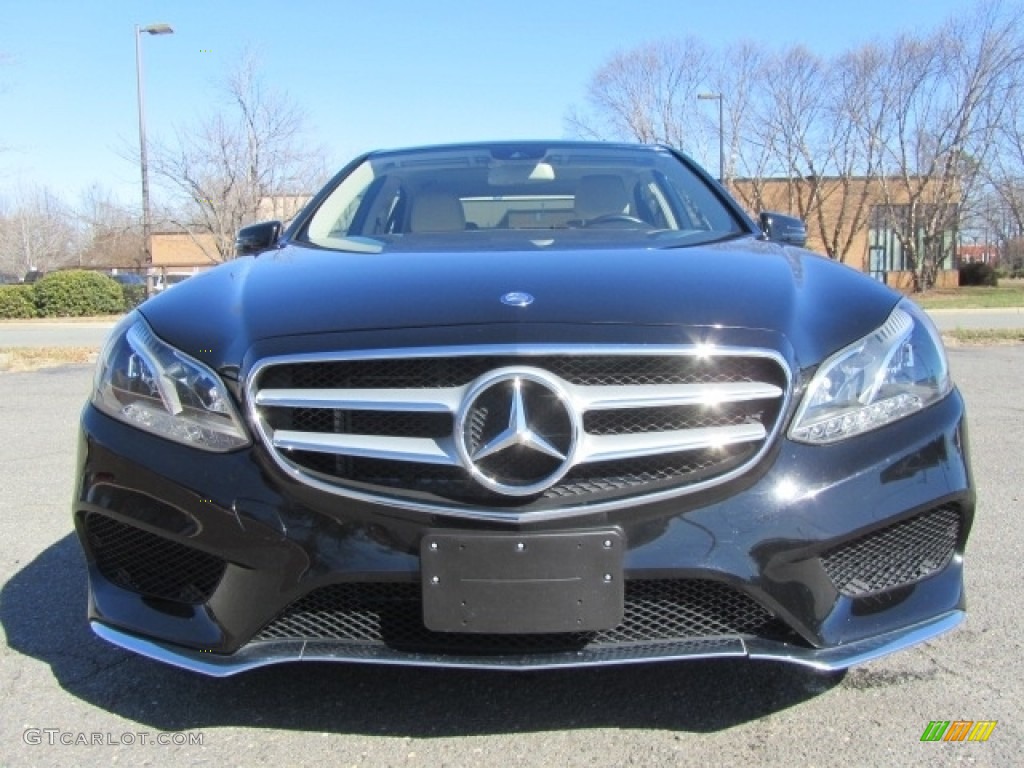 2014 E 350 4Matic Sport Sedan - Black / Silk Beige/Espresso Brown photo #4