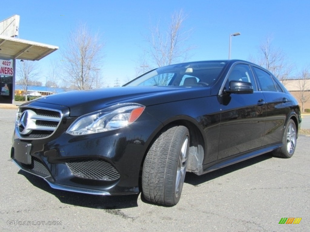 2014 E 350 4Matic Sport Sedan - Black / Silk Beige/Espresso Brown photo #6