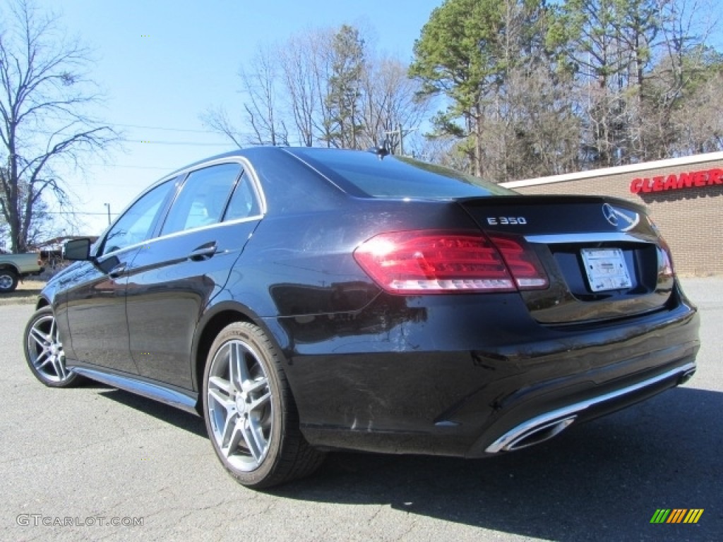 2014 E 350 4Matic Sport Sedan - Black / Silk Beige/Espresso Brown photo #8
