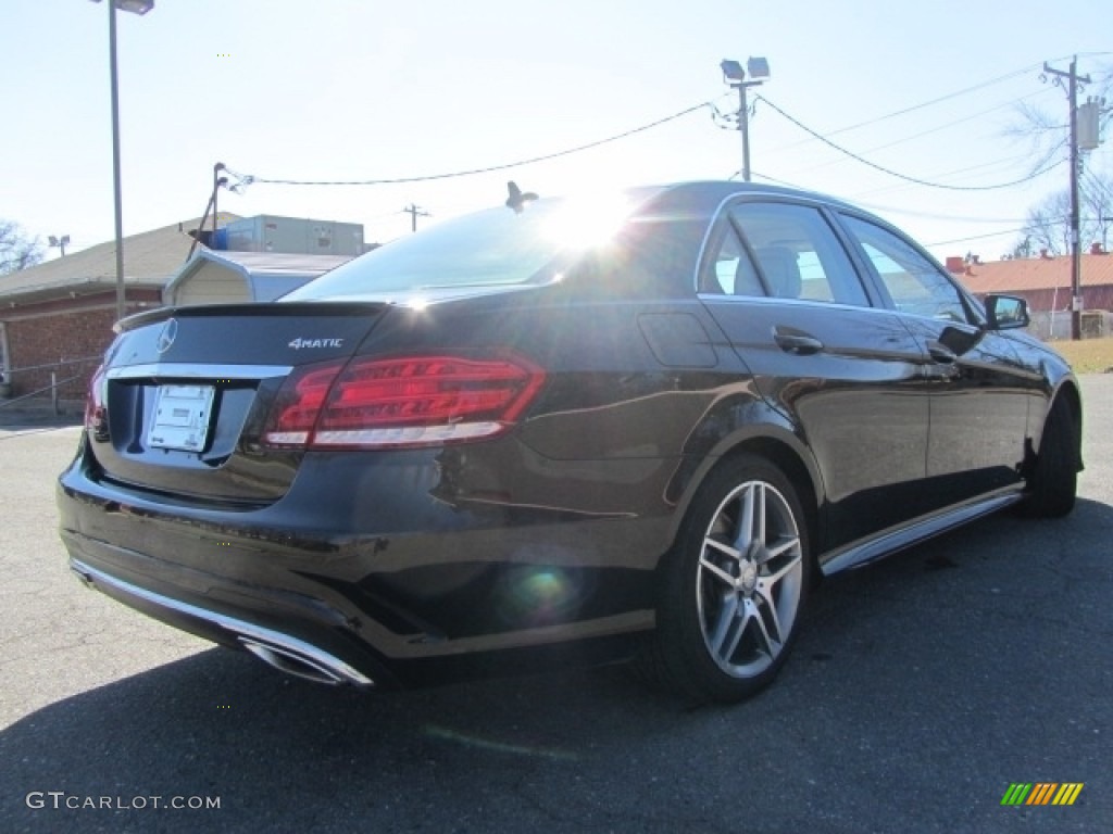 2014 E 350 4Matic Sport Sedan - Black / Silk Beige/Espresso Brown photo #10