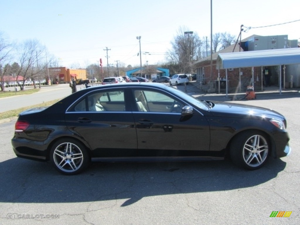 2014 E 350 4Matic Sport Sedan - Black / Silk Beige/Espresso Brown photo #11