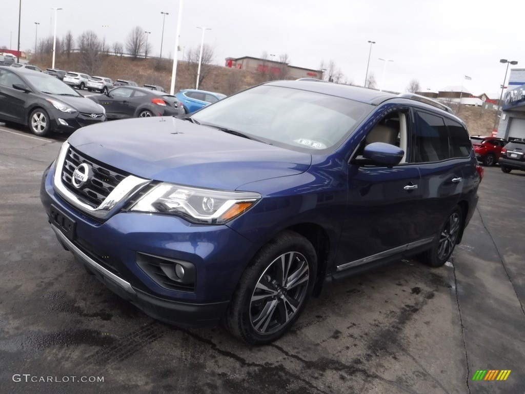 2017 Pathfinder Platinum 4x4 - Caspian Blue / Almond photo #6