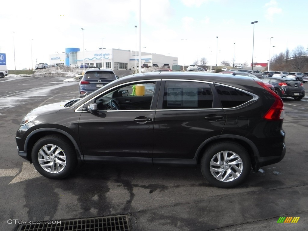 2015 CR-V EX AWD - Kona Coffee Metallic / Black photo #7