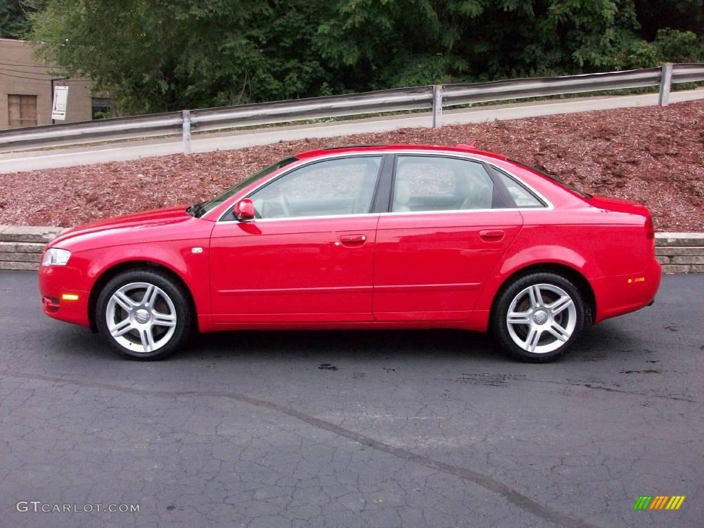 2006 A4 2.0T quattro Sedan - Brilliant Red / Beige photo #2