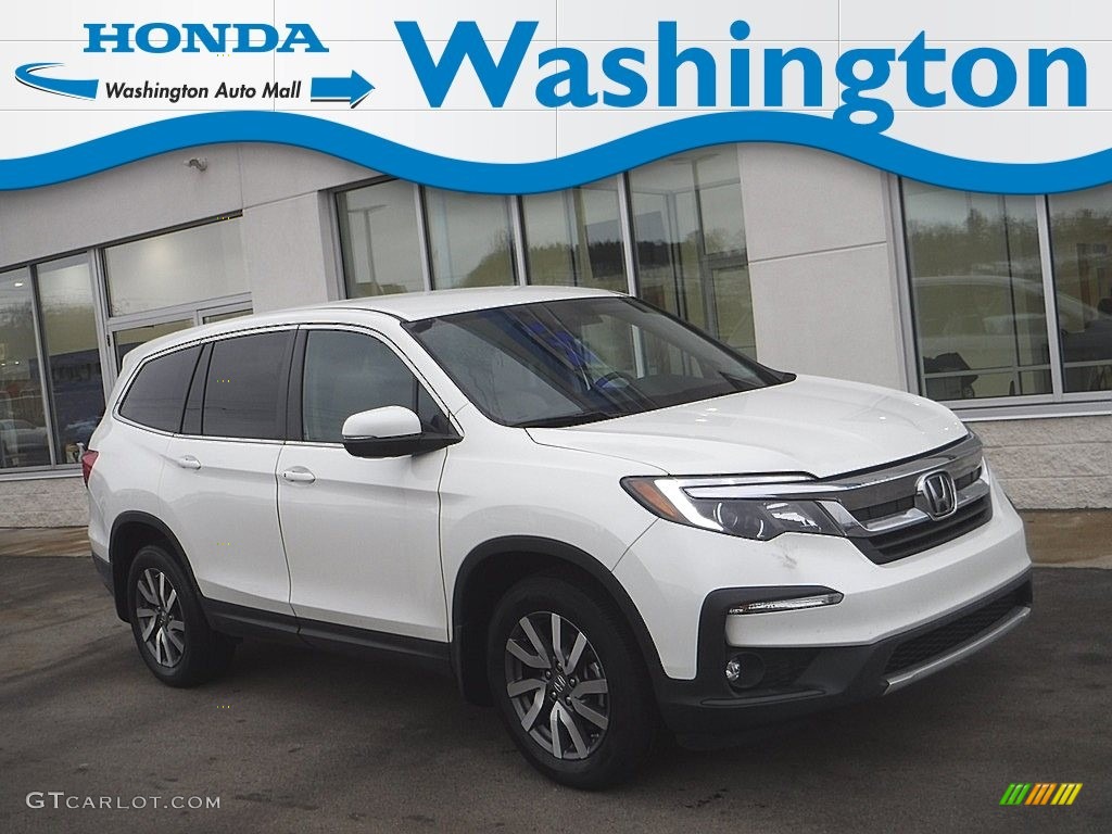 2019 Pilot EX AWD - White Diamond Pearl / Beige photo #1