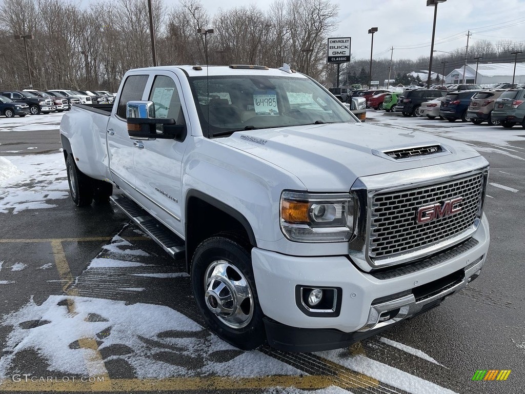 Summit White 2017 GMC Sierra 3500HD Denali Crew Cab 4x4 Exterior Photo #143713855