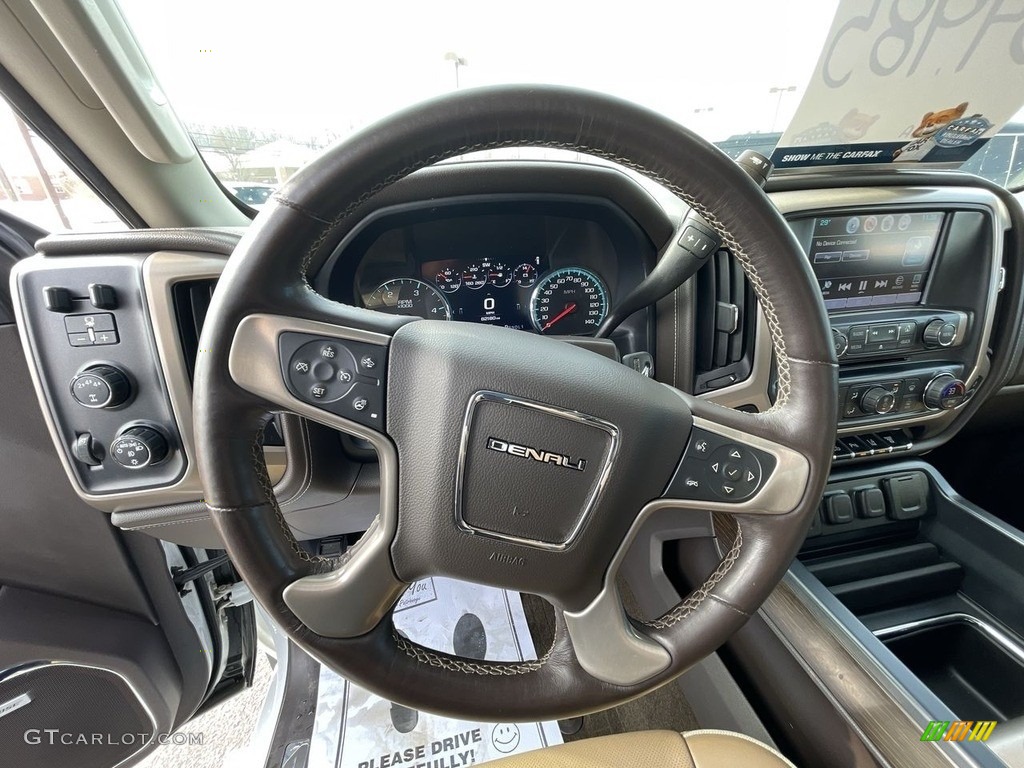 2017 GMC Sierra 3500HD Denali Crew Cab 4x4 Cocoa/­Dark Sand Steering Wheel Photo #143714026